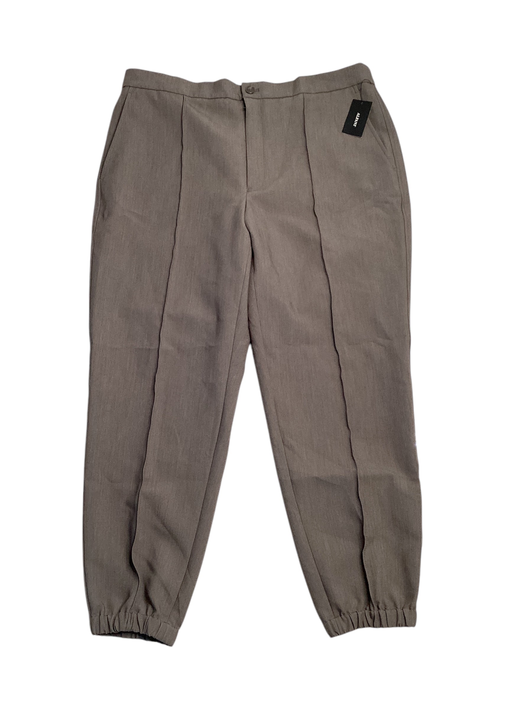 Alfani Men's Regular-Fit Stretch Pleated Joggers, Created for  - Bolgio Taupe Heather LUS