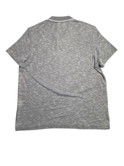 Alfani Mens Johnny Collar Short Sleeve Polo Shirt Grey 3XL