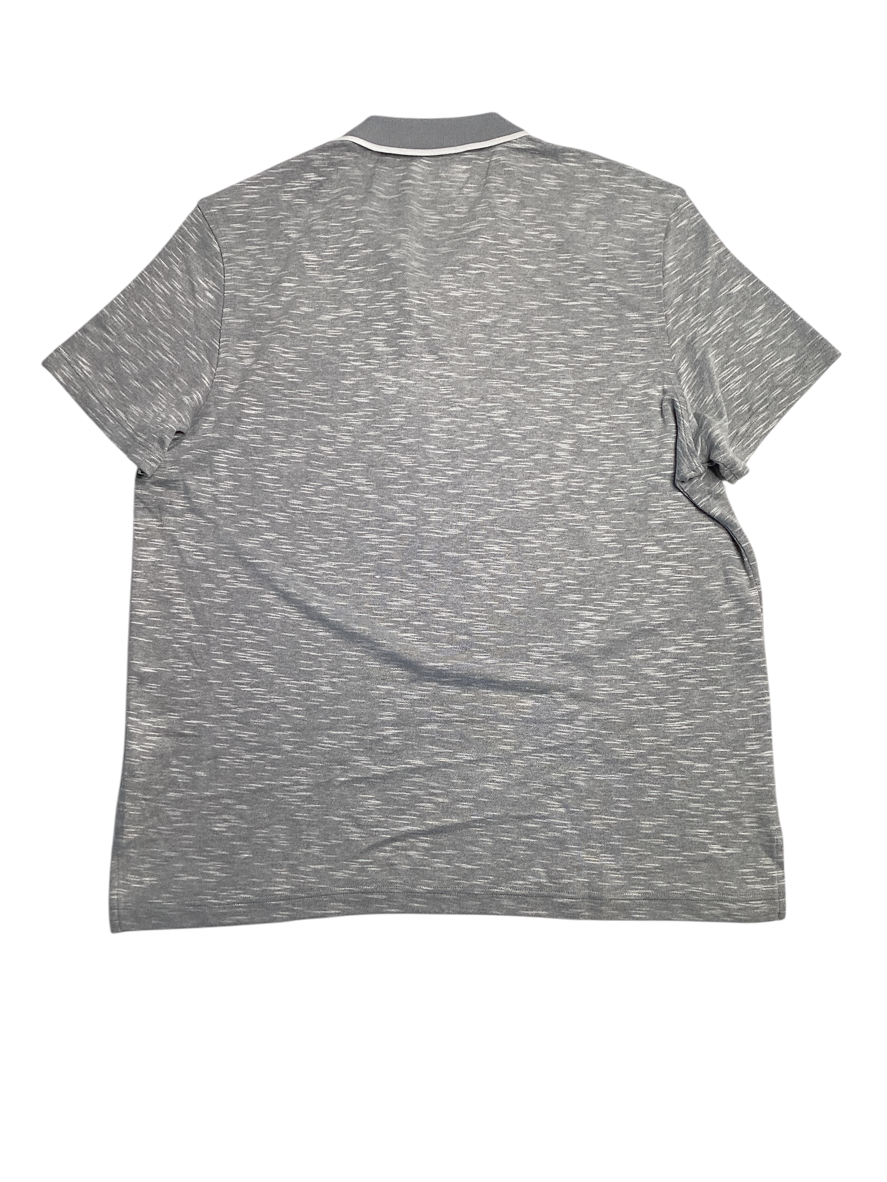 Alfani Mens Johnny Collar Short Sleeve Polo Shirt Grey 3XL