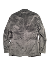 Alfani Men's Slim Fit Solid Velvet Sport Coat Blazer Grey 38S