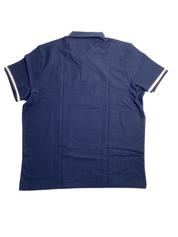 Alfani Men's Regular Fit Tipped Short Sleeve Polo Shirt Navy Blue XL