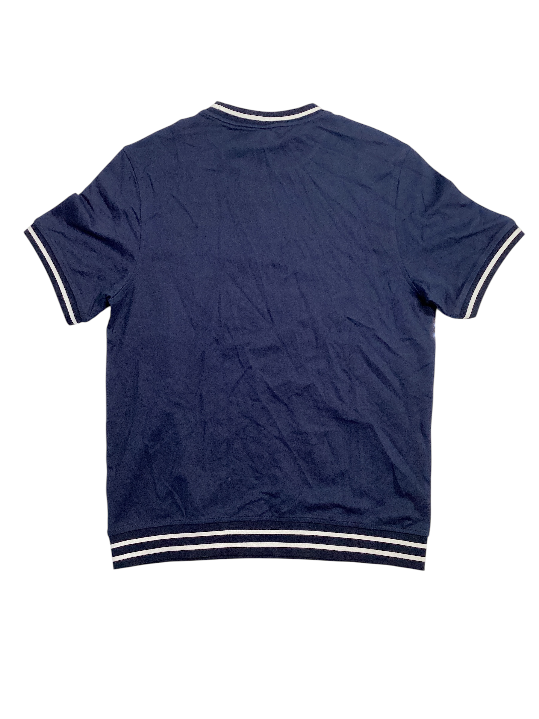 Alfani Mens Tipped Crewneck Short Sleeve T Shirt Blue Medium