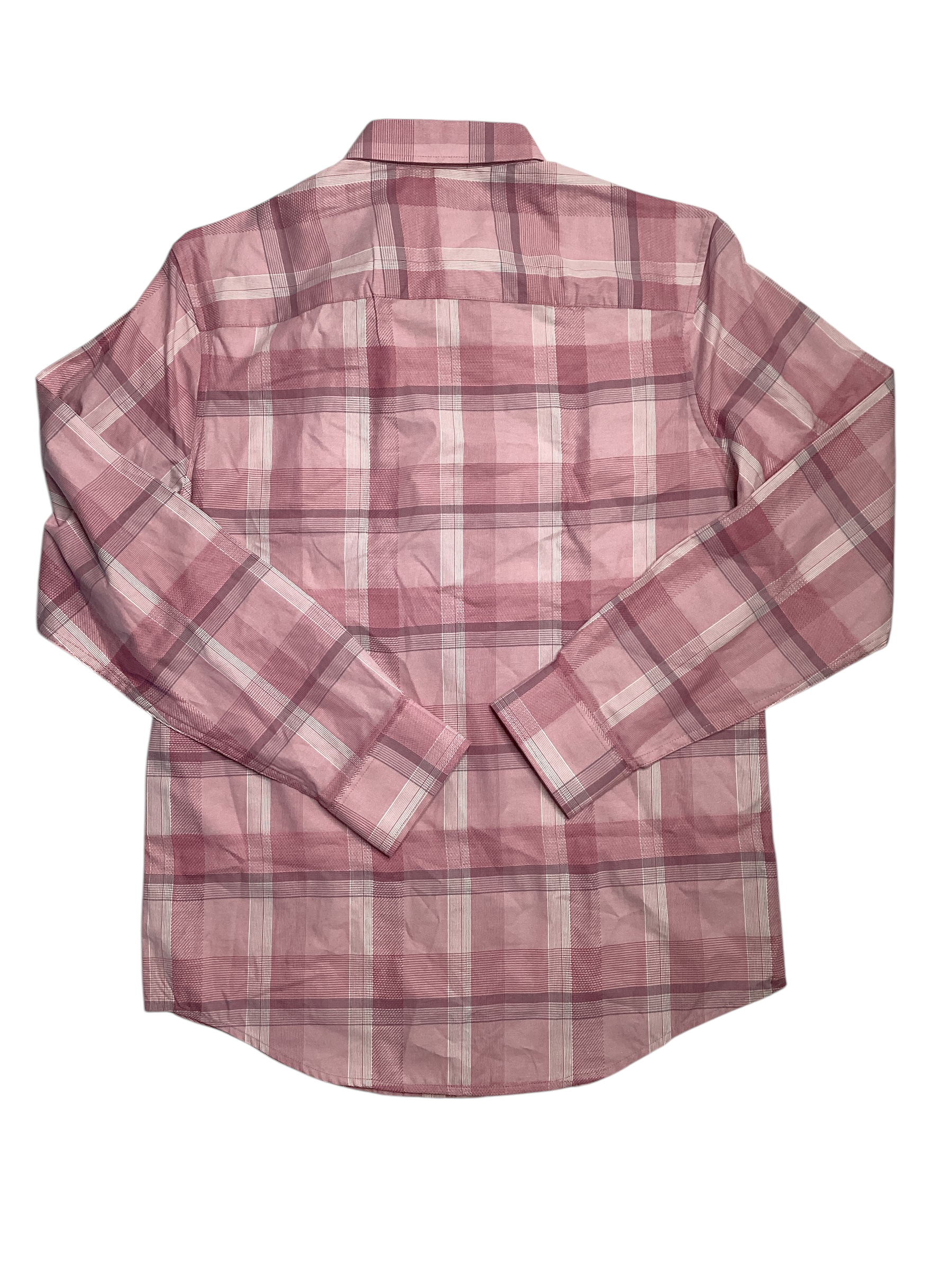 Alfani Mens Lomia Regular Fit Yarn Dyed Button Down Shirt Rose Pink XL