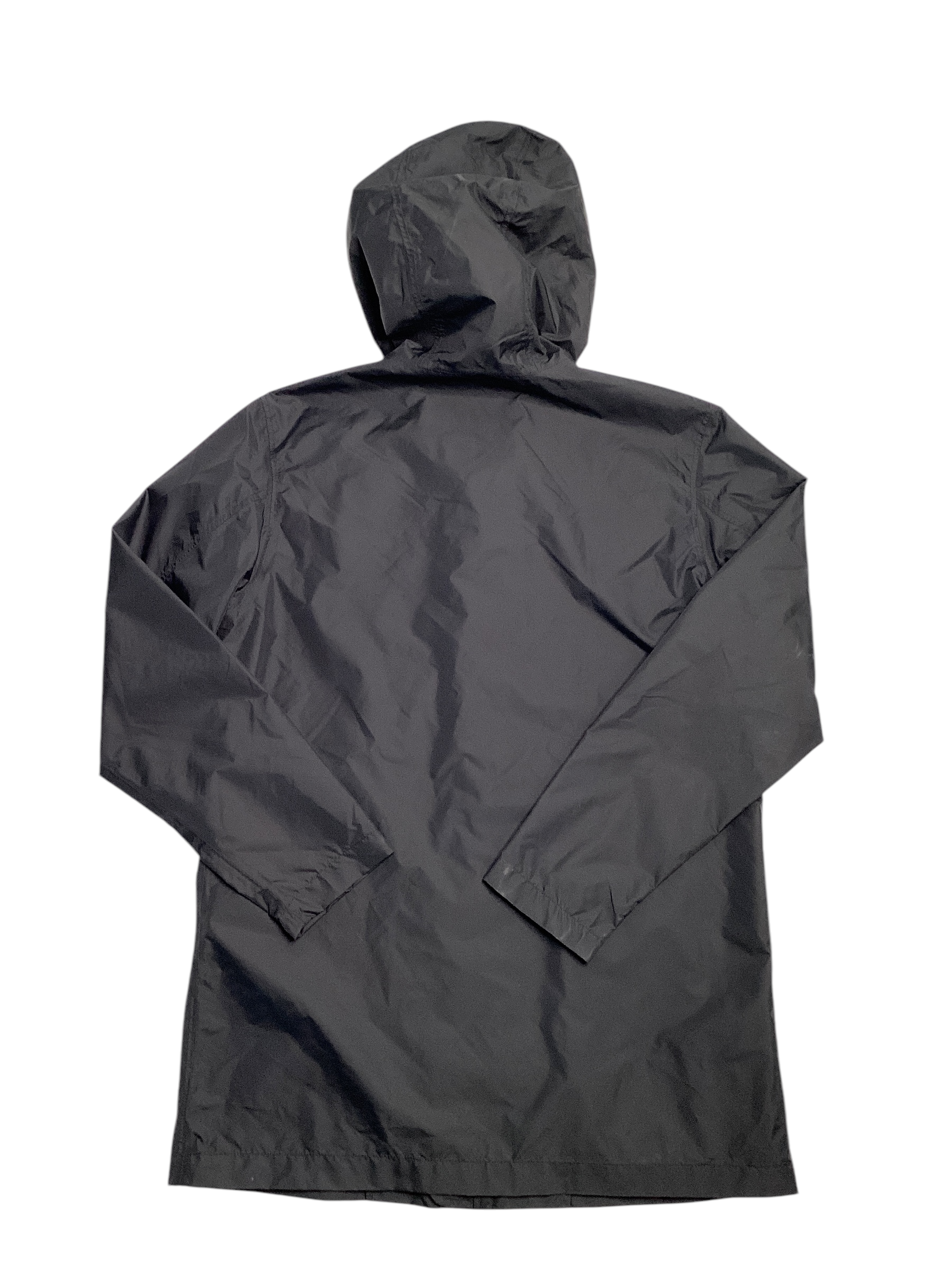 Alfani Mens Packable Hooded Rain Coat Black Small