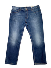 Alfani Mens Straight fit Jeans 40 / 30 Blue Solid Stretch