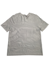 Alfani Mens Tonal Wave Jacquard Short Sleeve T Shirt Grey Large