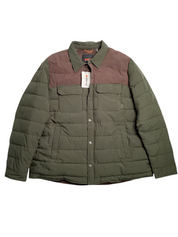 Bass Mens Quilted Coat XXL Green Solid