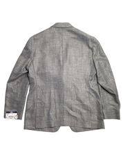 Hart Schaffner Marx New York Solid Weave Regular Fit Sport Coat 42R Grey