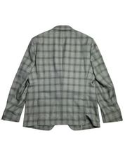 HUGO BOSS Mens Hutson Plaid Slim Fit Sport Coat Blazer 38R Green
