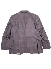 Jack Victor Napoli Tonal Windowpane Regular Fit Suit 42R / 36W Purple Plaid