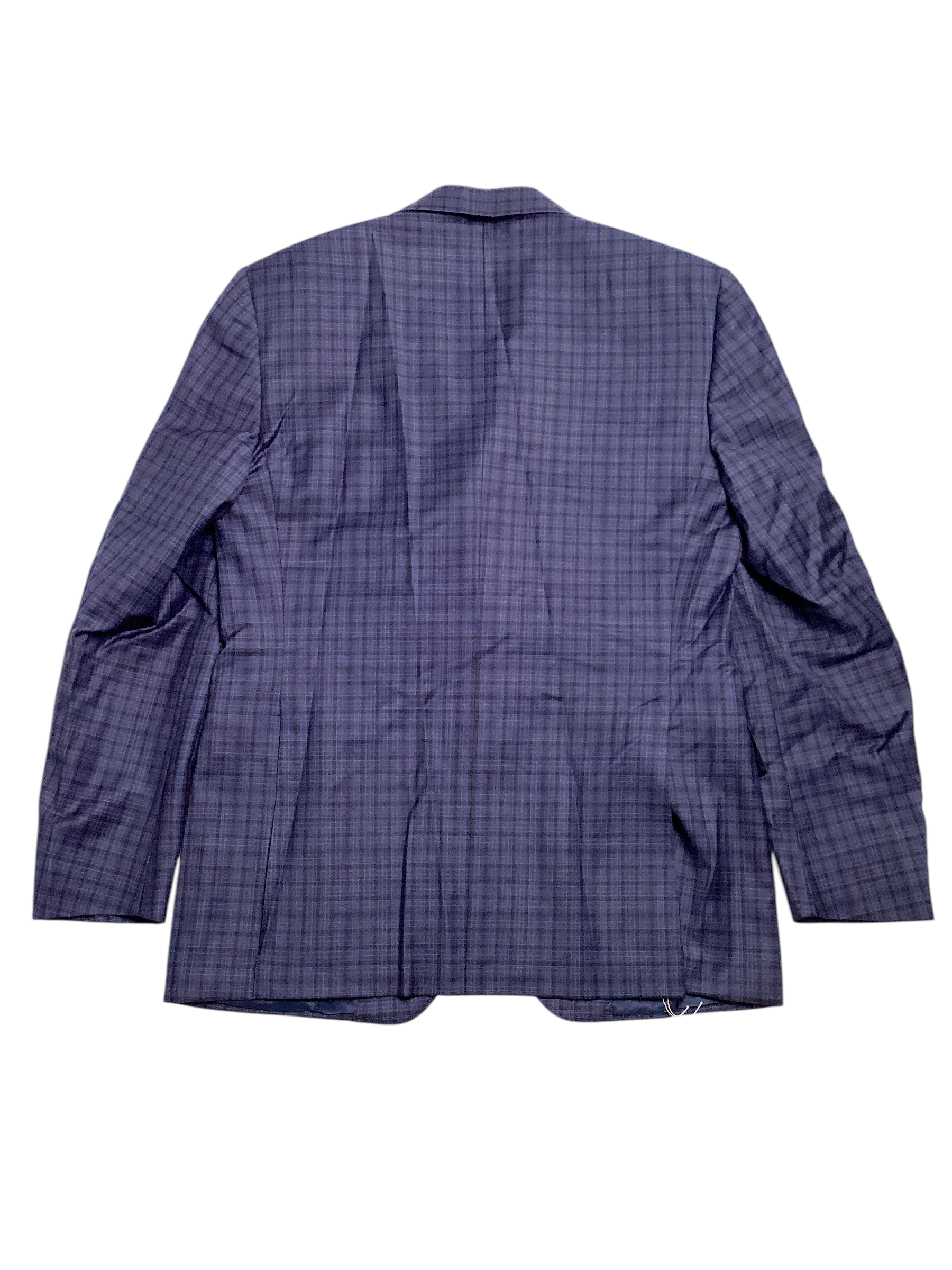 Canali Siena Tonal Check Classic Fit Sport Coat EU 48R US 38R Navy Blue Blazer