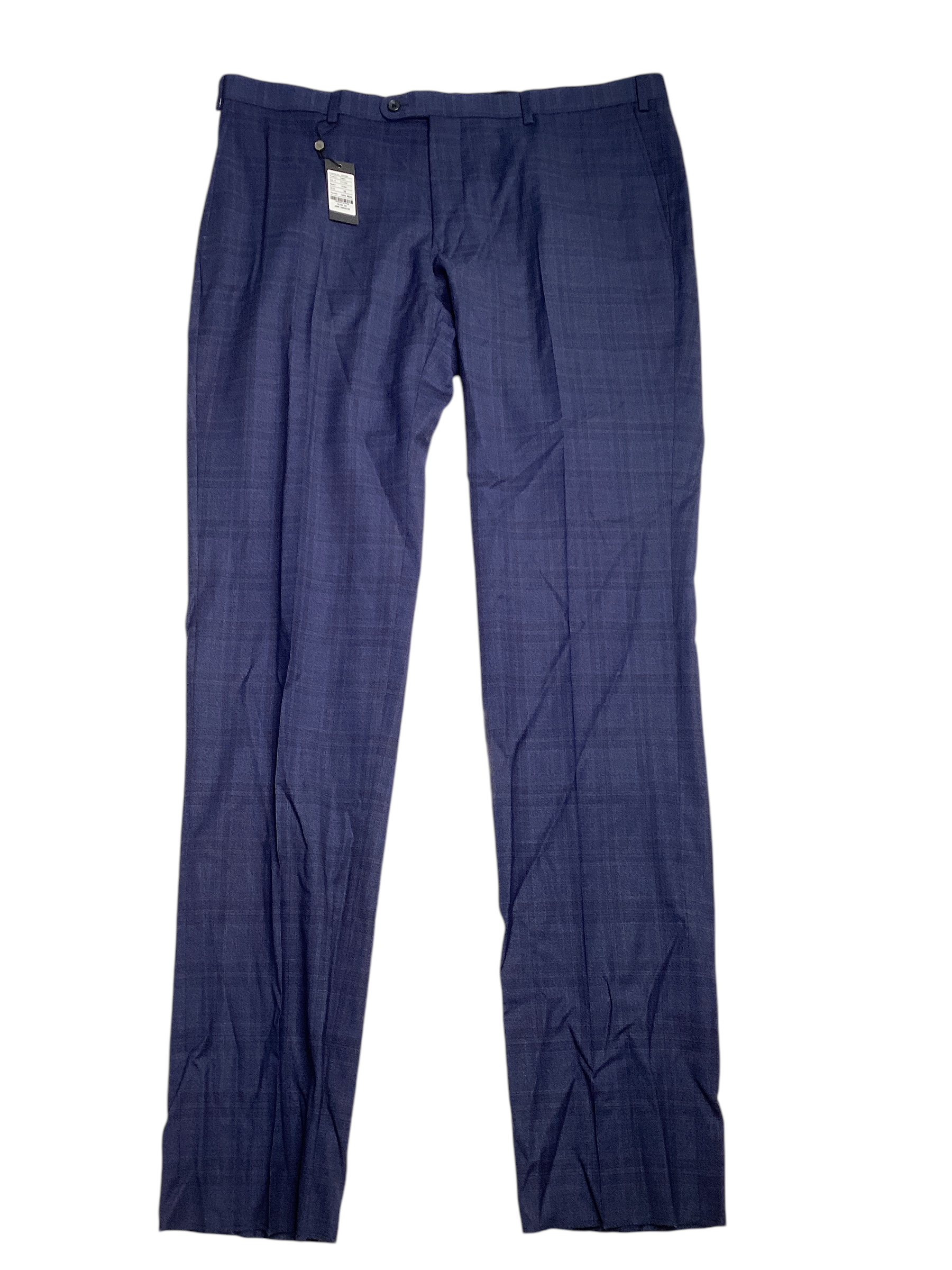 John Varvatos Star USA Mens Tonal Plaid Slim Fit Dress Pants Size 38 Blue