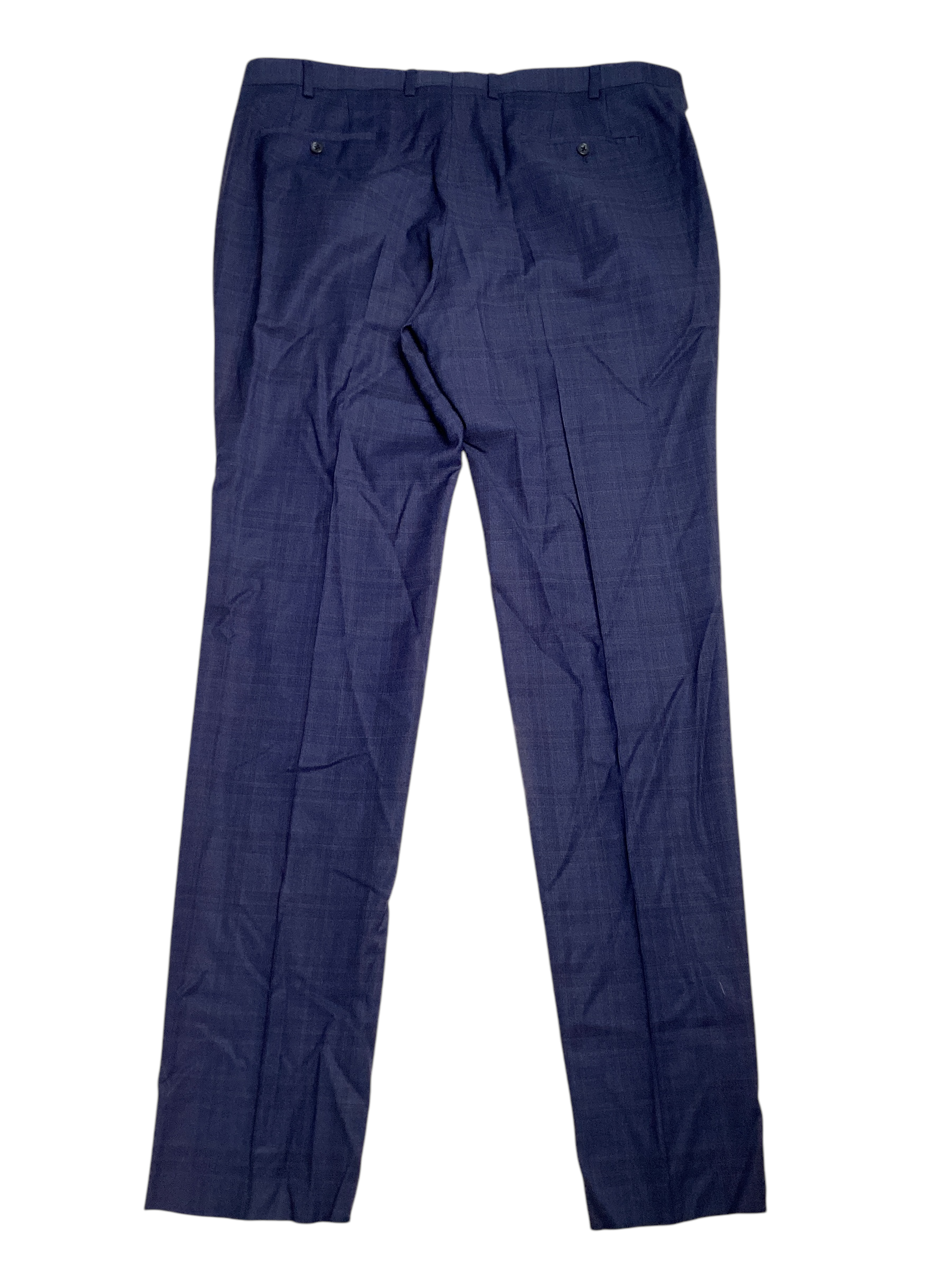 John Varvatos Star USA Mens Tonal Plaid Slim Fit Dress Pants Size 38 Blue