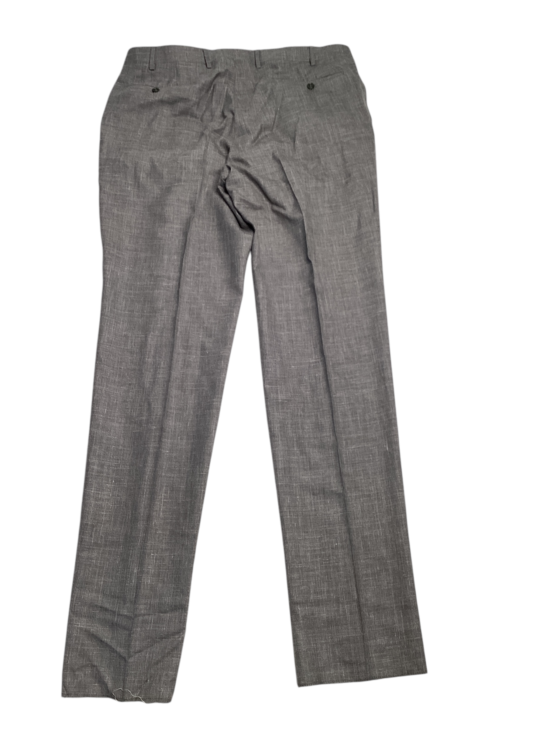Canali Mens Impeccable Regular Fit Suit EU 56 US 46R / 38W Grey Linen Wool Silk