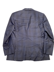 Canali Mens Siena Tonal Plaid Classic Fit Suit EU 50 US 40R / 34W Navy Blue