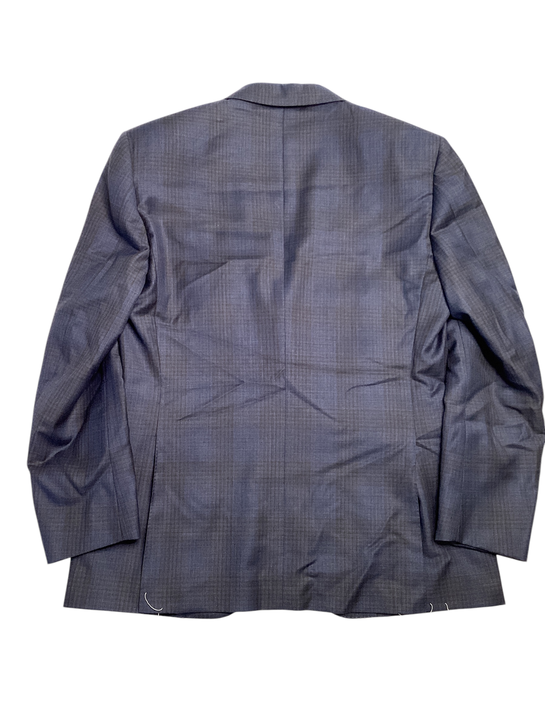 Canali Mens Siena Tonal Plaid Classic Fit Suit EU 50 US 40R / 34W Navy Blue