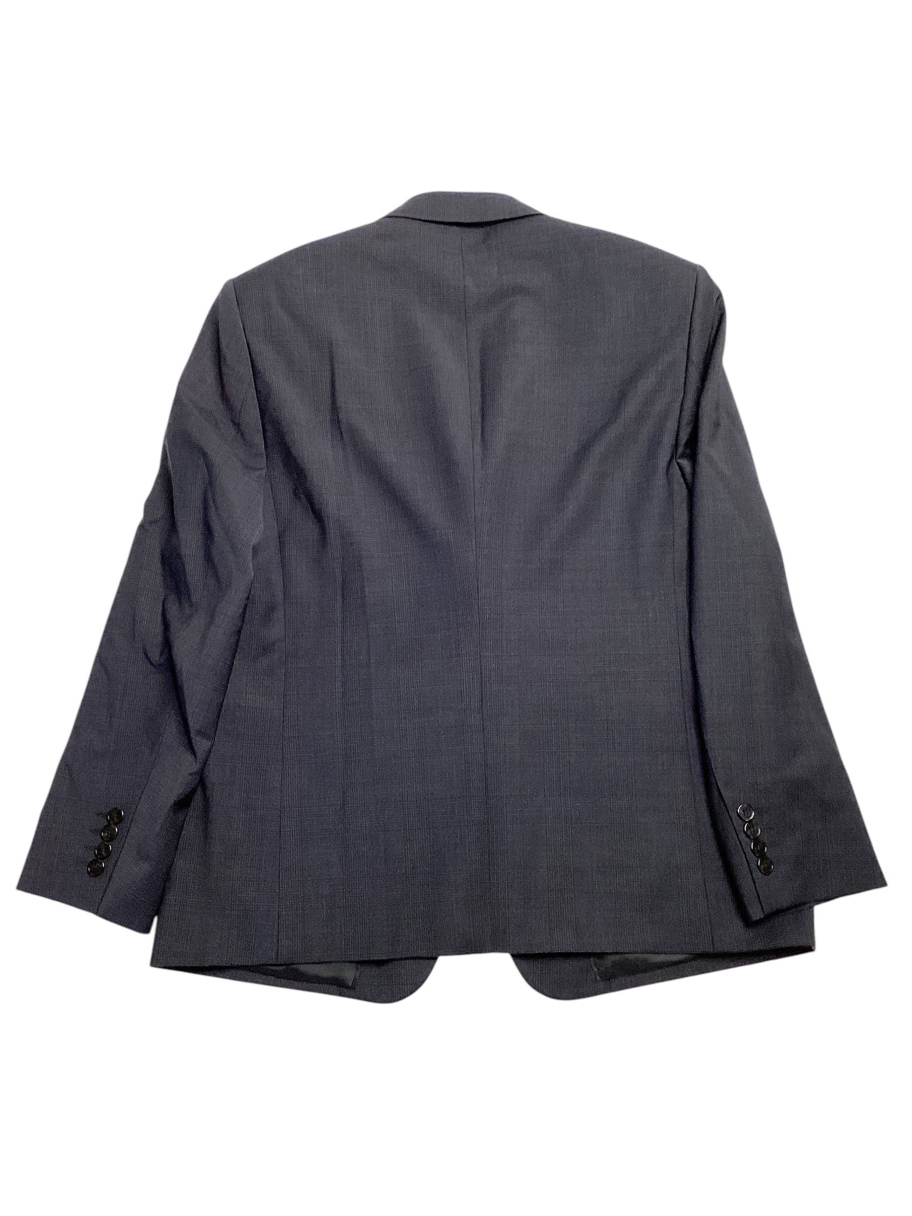 Theory Chambers Tonal Plaid Slim Fit Suit Jacket Size 42S Navy Blue Sport Coat