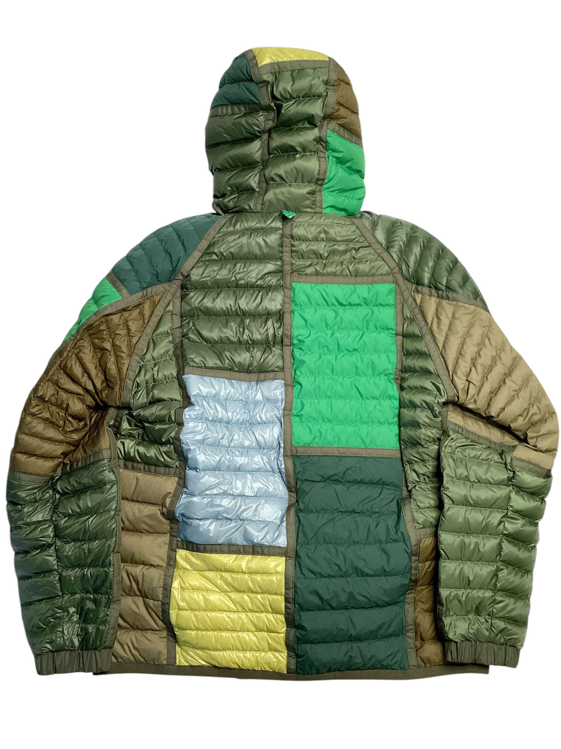 Moncler Mens Raron Colorblocked Patchwork Jacket Size 3 / Large Green