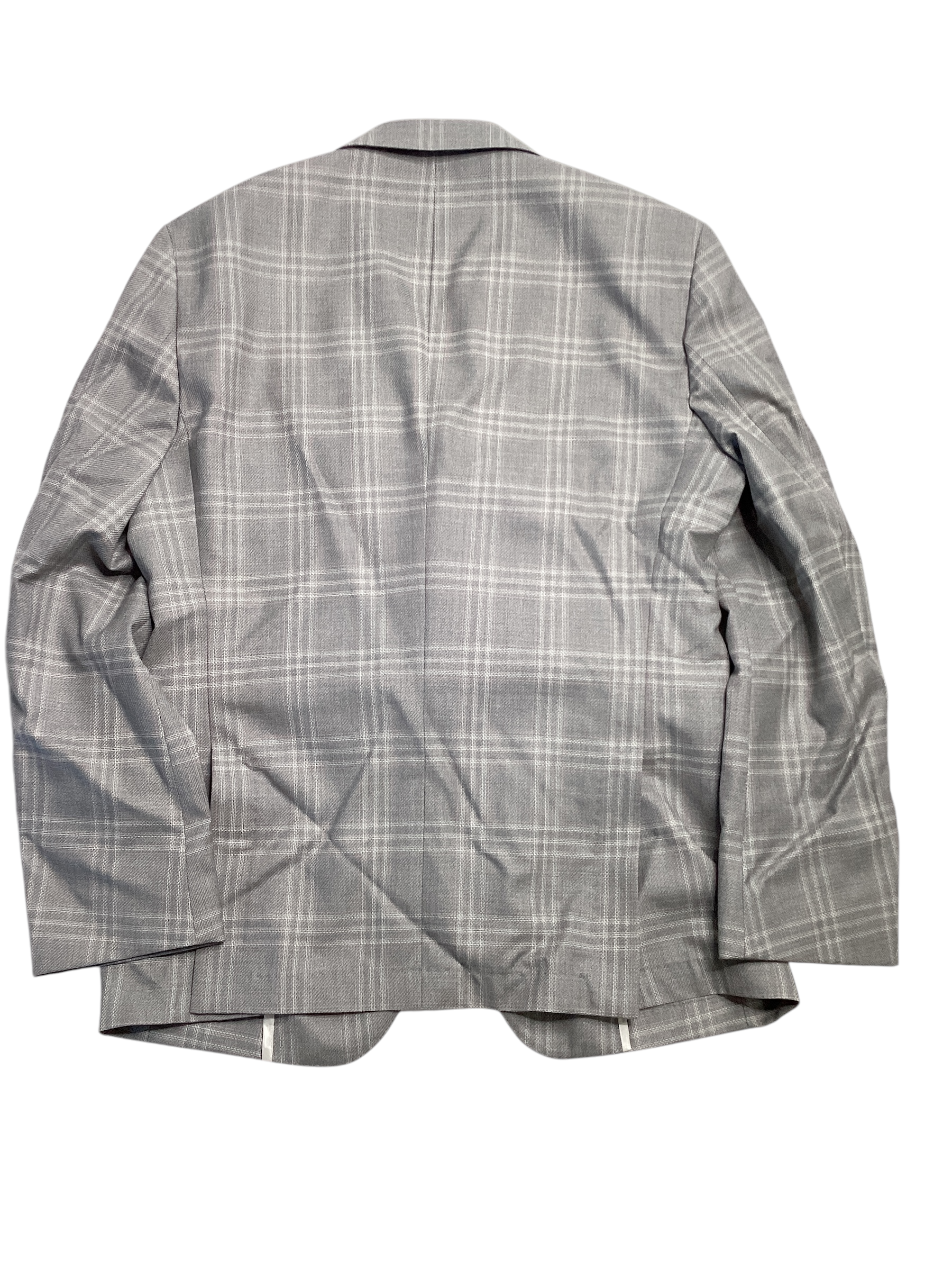 HUGO BOSS Hutson Plaid Slim Fit Sport Coat 40S Grey Pink Plaid Blazer