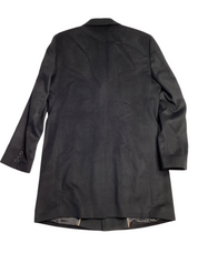 HUGO BOSS Jared Wool & Cashmere Regular Fit Topcoat Coat 44R Black Overcoat