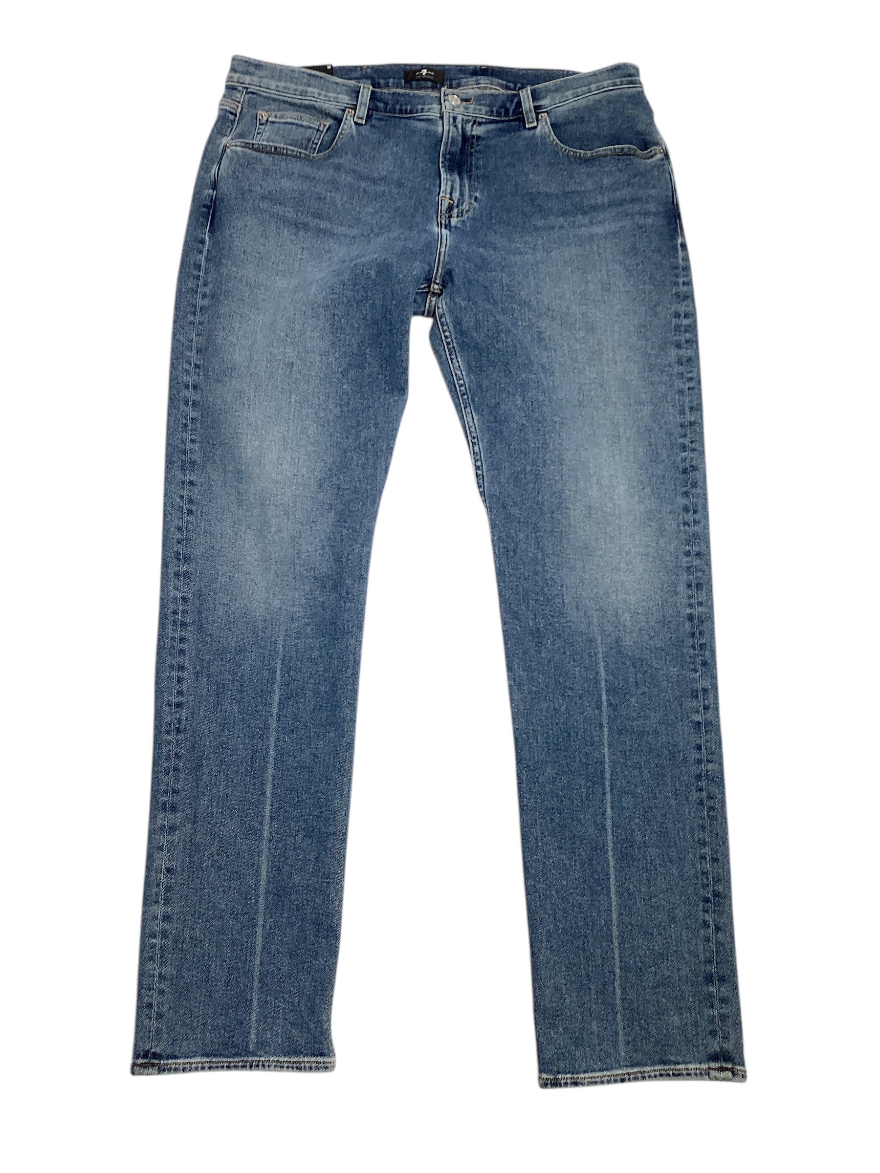 7 For All Mankind Mens Tapered Straight Leg Blue Jeans Size 38