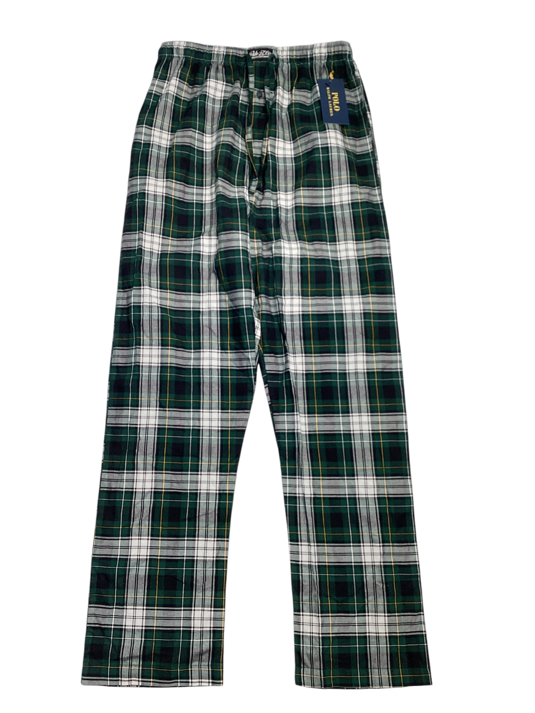 Polo Ralph Lauren Mens Flannel Pajama Pants Plaid Green Small