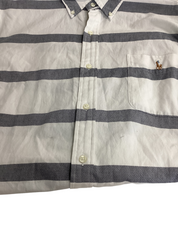 Polo Ralph Lauren Mens Classic fit Long Sleeve Button-Up Shirt XXL White Striped