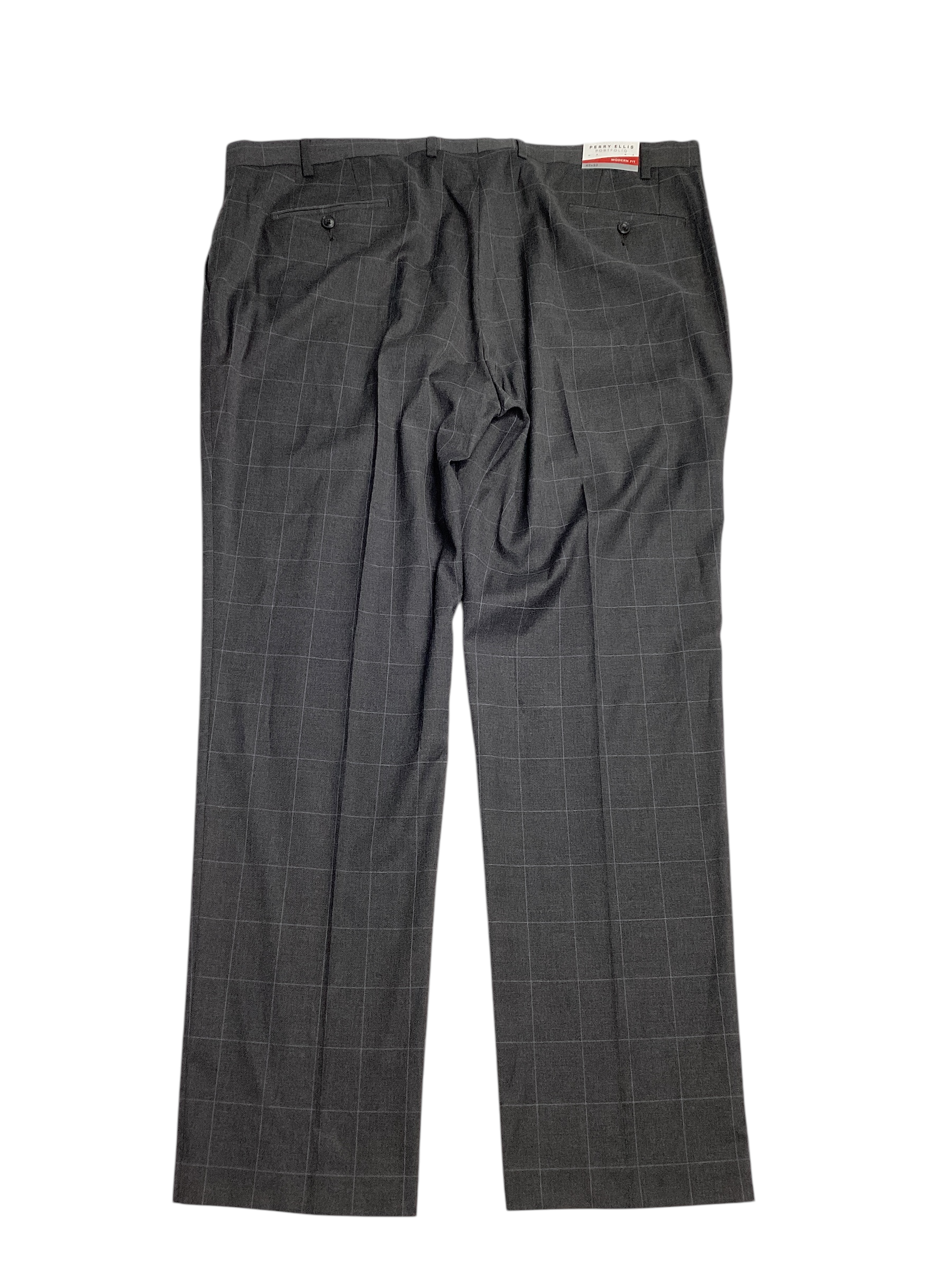 Perry Ellis Mens Modern fit Suit 40 R / 33 Waist Grey Stretch