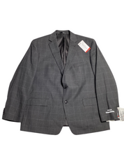 Perry Ellis Portfolio Mens Modern fit 2 Piece Suit 40 R / 33 Waist Grey Plaid