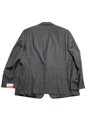 Perry Ellis Portfolio Mens Modern fit 2 Piece Suit 42 L / 35 Waist Grey Plaid