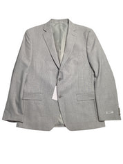 Alfani Mens Slim fit Suit Jacket Blazer 46 R Grey Plaid Stretch