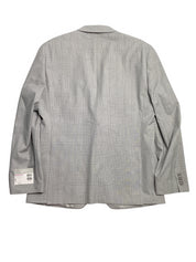 Alfani Mens Slim fit Suit Jacket Blazer 42 L Light Grey Plaid Stretch