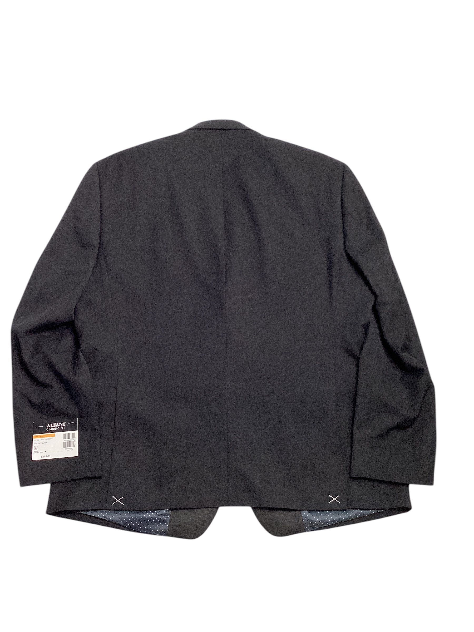 Alfani Mens Classic fit Tuxedo Jacket Blazer 46 L Black Solid Stretch