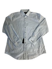 Alfani Mens Slim fit Long Sleeve Button-Up Shirt XL Blue Polka Dot