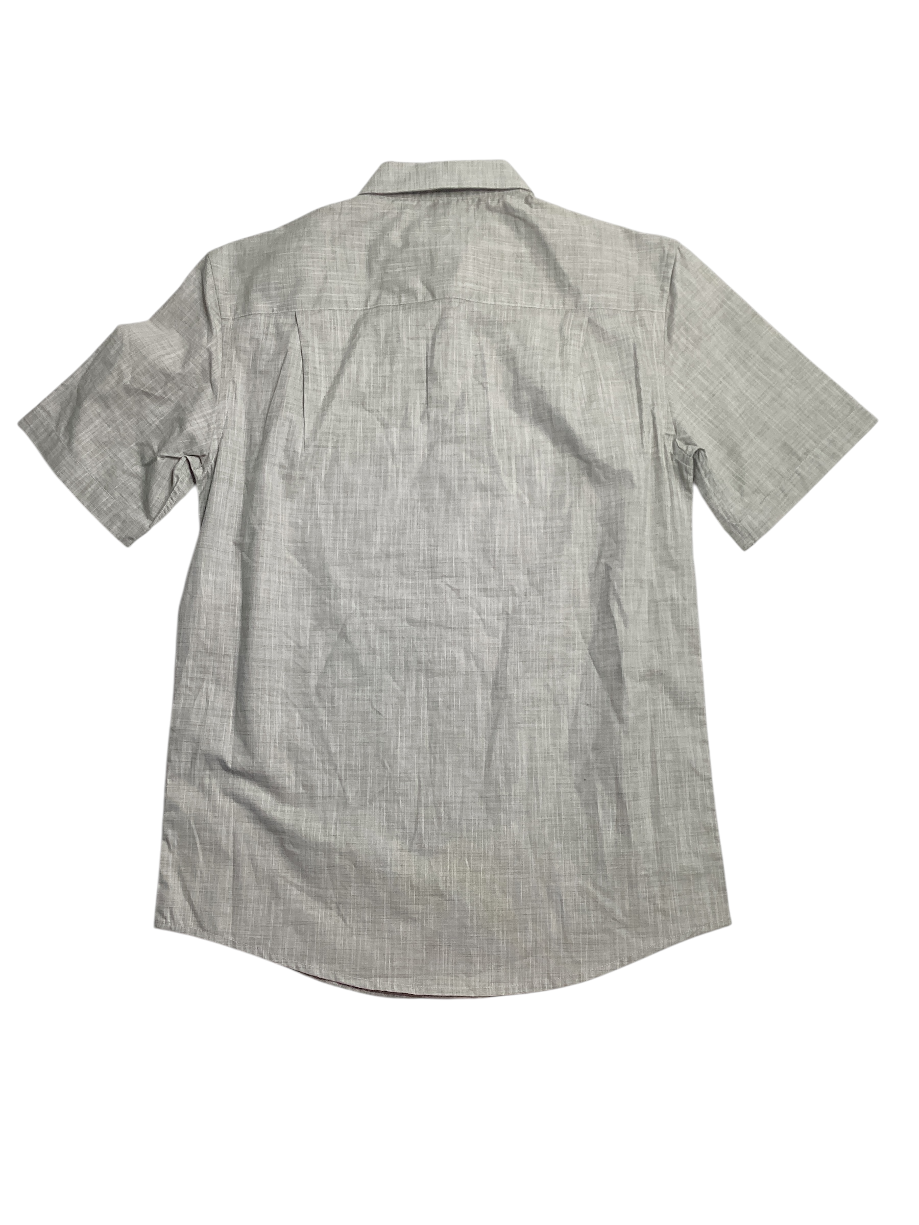 Alfani Mens Regular fit Short Sleeve Button-Up Shirt Small Blue