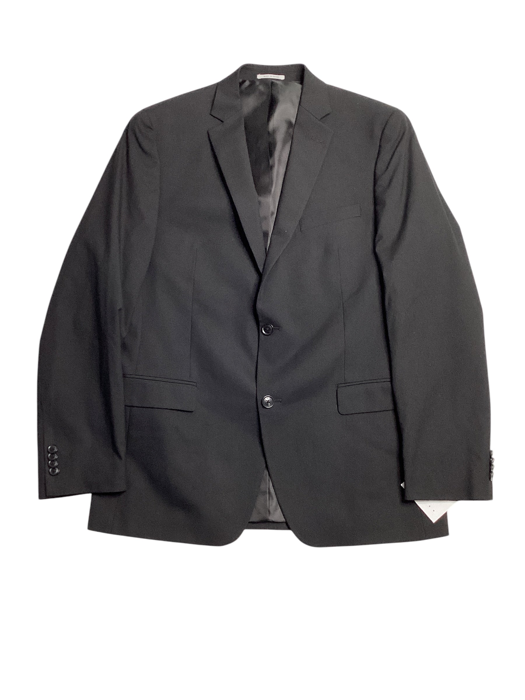 Alfani Mens Slim fit Suit Jacket Blazer 38S  Black Solid Stretch