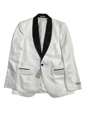 Alfani Mens Slim fit Tuxedo Suit Jacket Blazer 38 R White Solid
