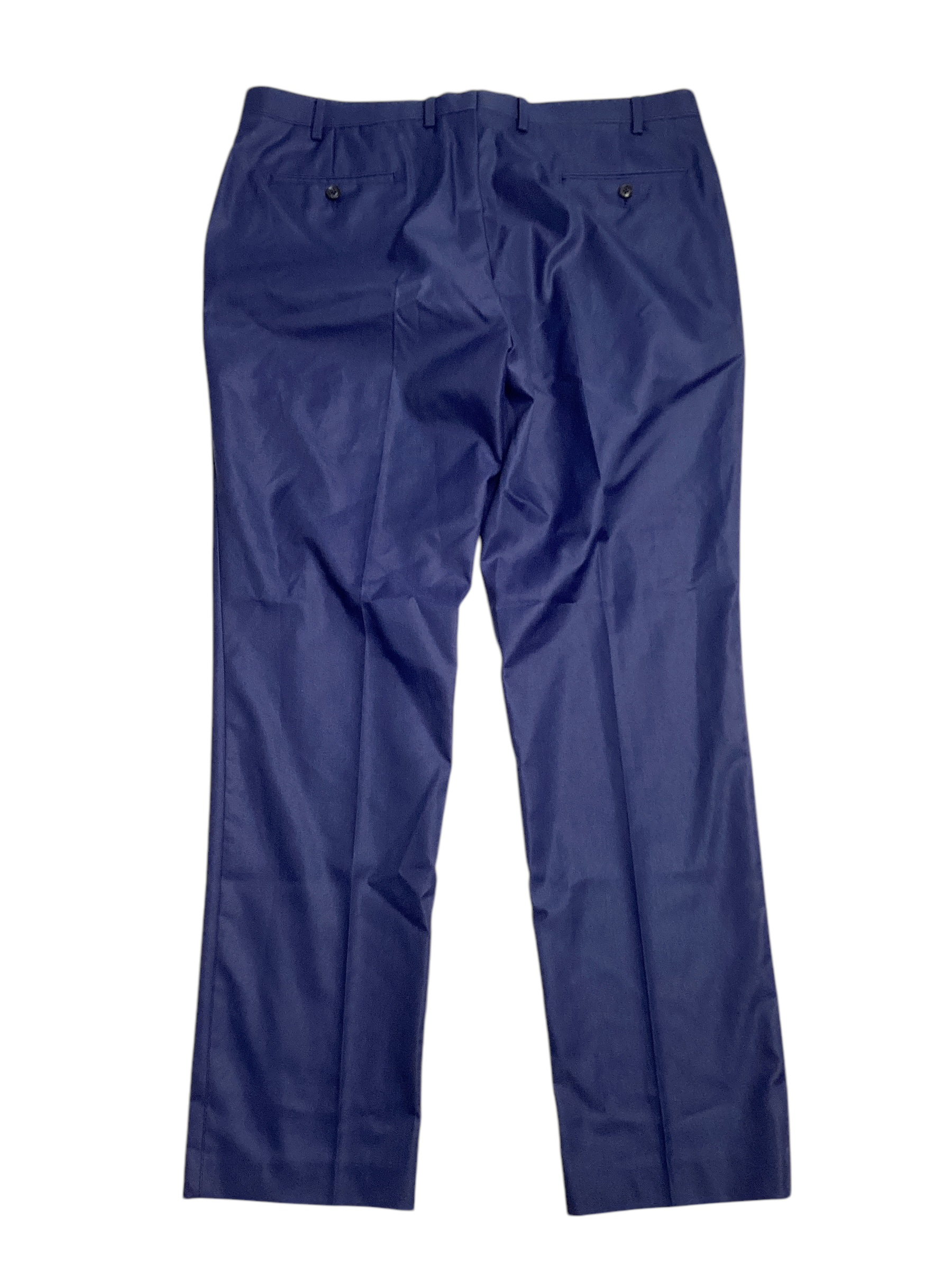 Alfani Mens Slim fit Dress Pants 38 / 32 Navy Blue Solid Stretch