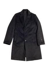 Alfani Mens Overcoat Coat Medium Black Solid