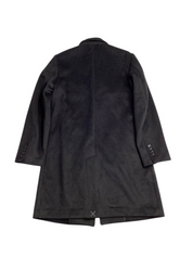 Alfani Mens Overcoat Coat Medium Black Solid