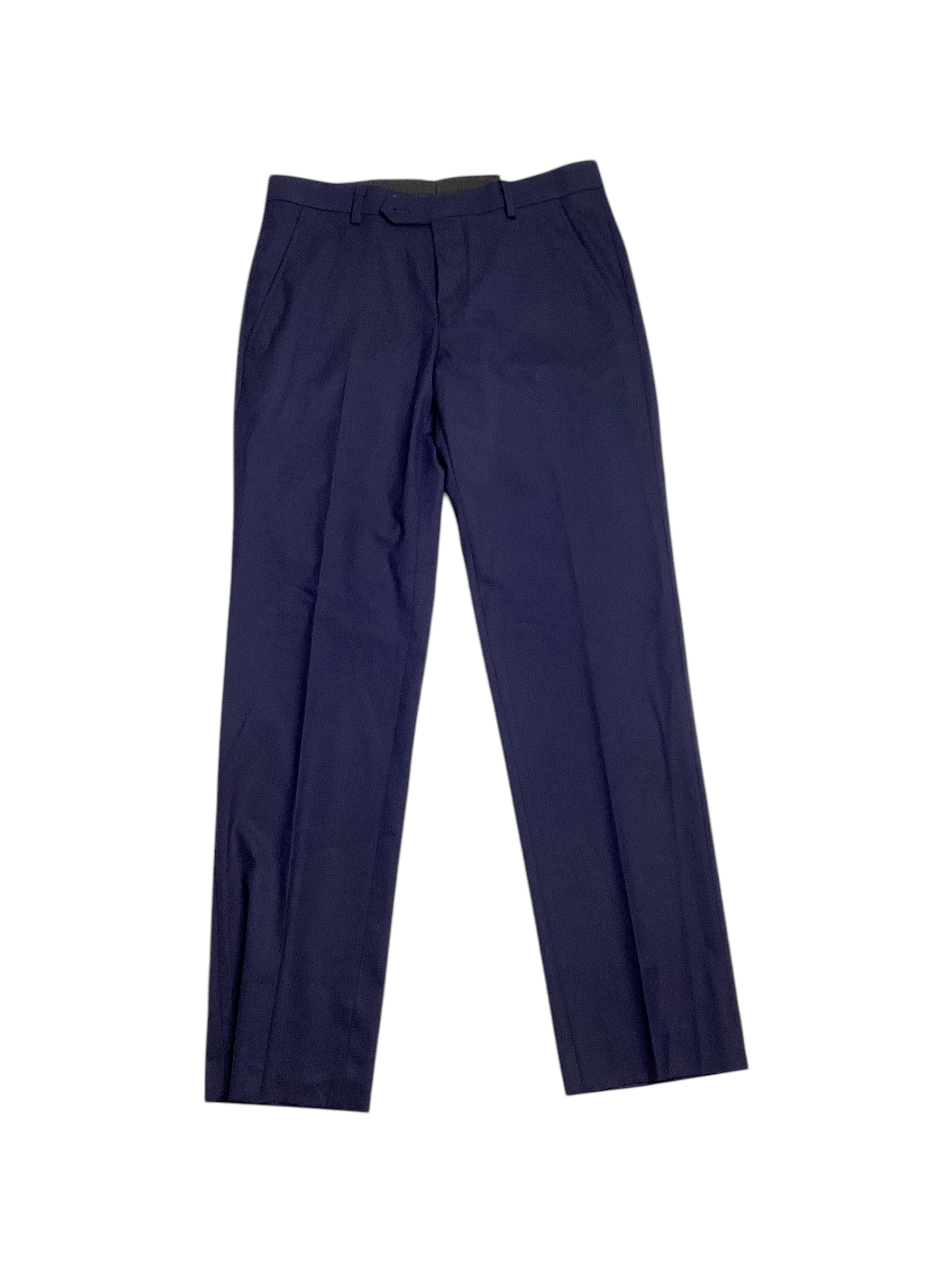 Alfani Mens Slim fit Dress Pants 30 / 30 Navy Blue Solid Stretch