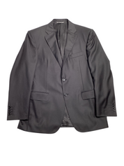 Canali Mens Siena Suit Jacket EU 50 US 40R Black Wool