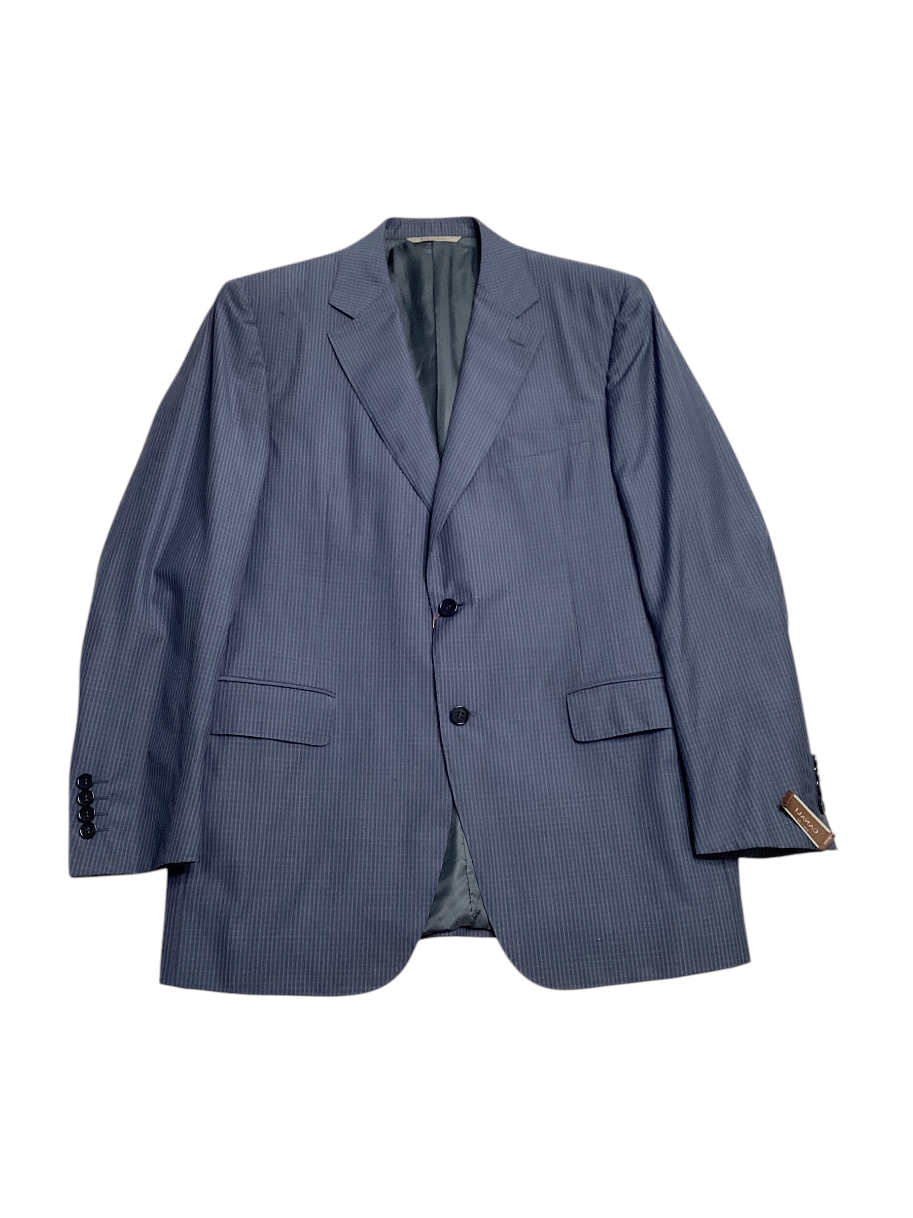 Capri Mens Siena Wool 2 Piece Suit US 40R / 33 Waist Blue Plaid
