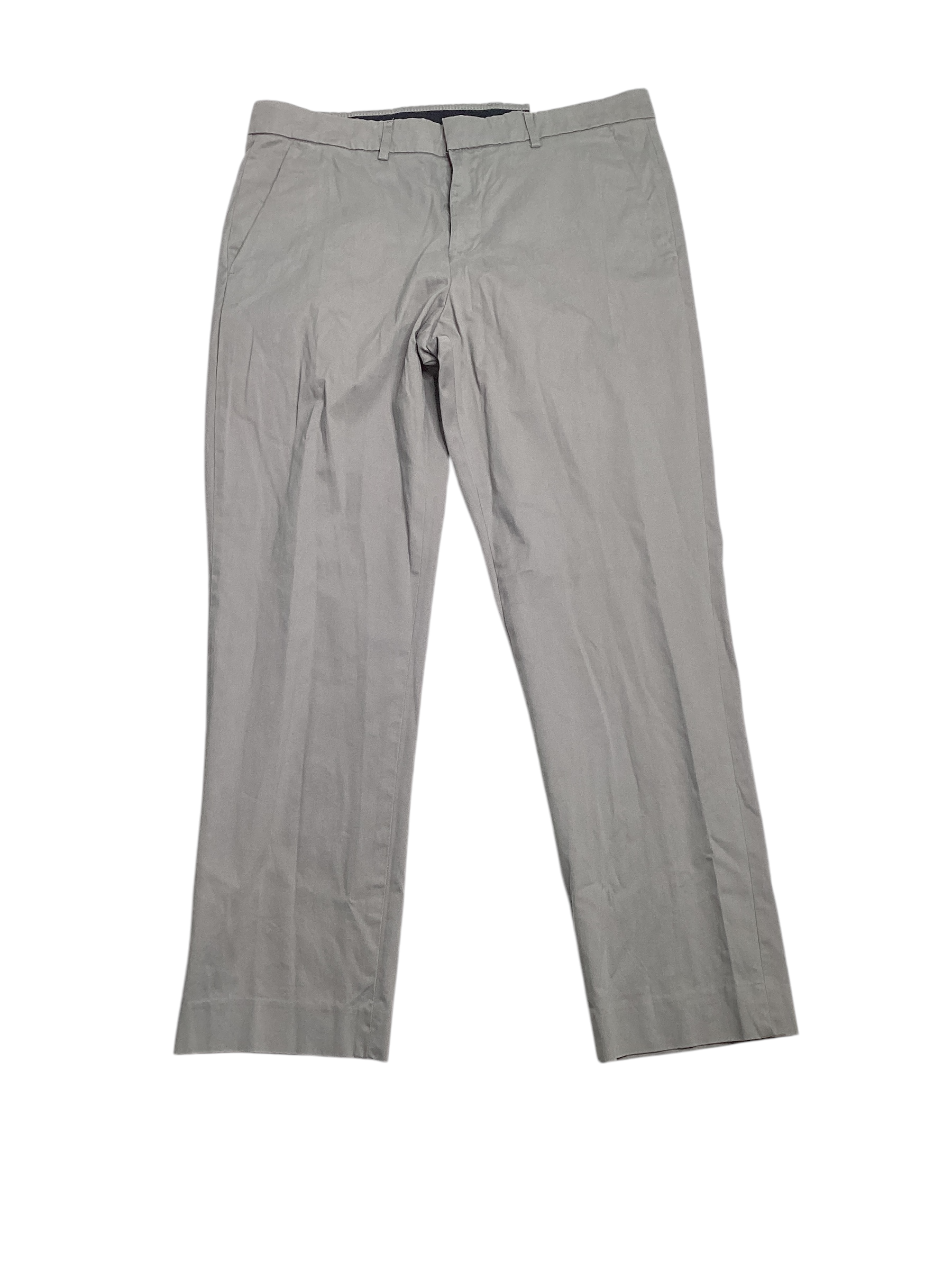 Perry Ellis Mens Slim fit Dress Pants 34 / 29 Light Grey Solid