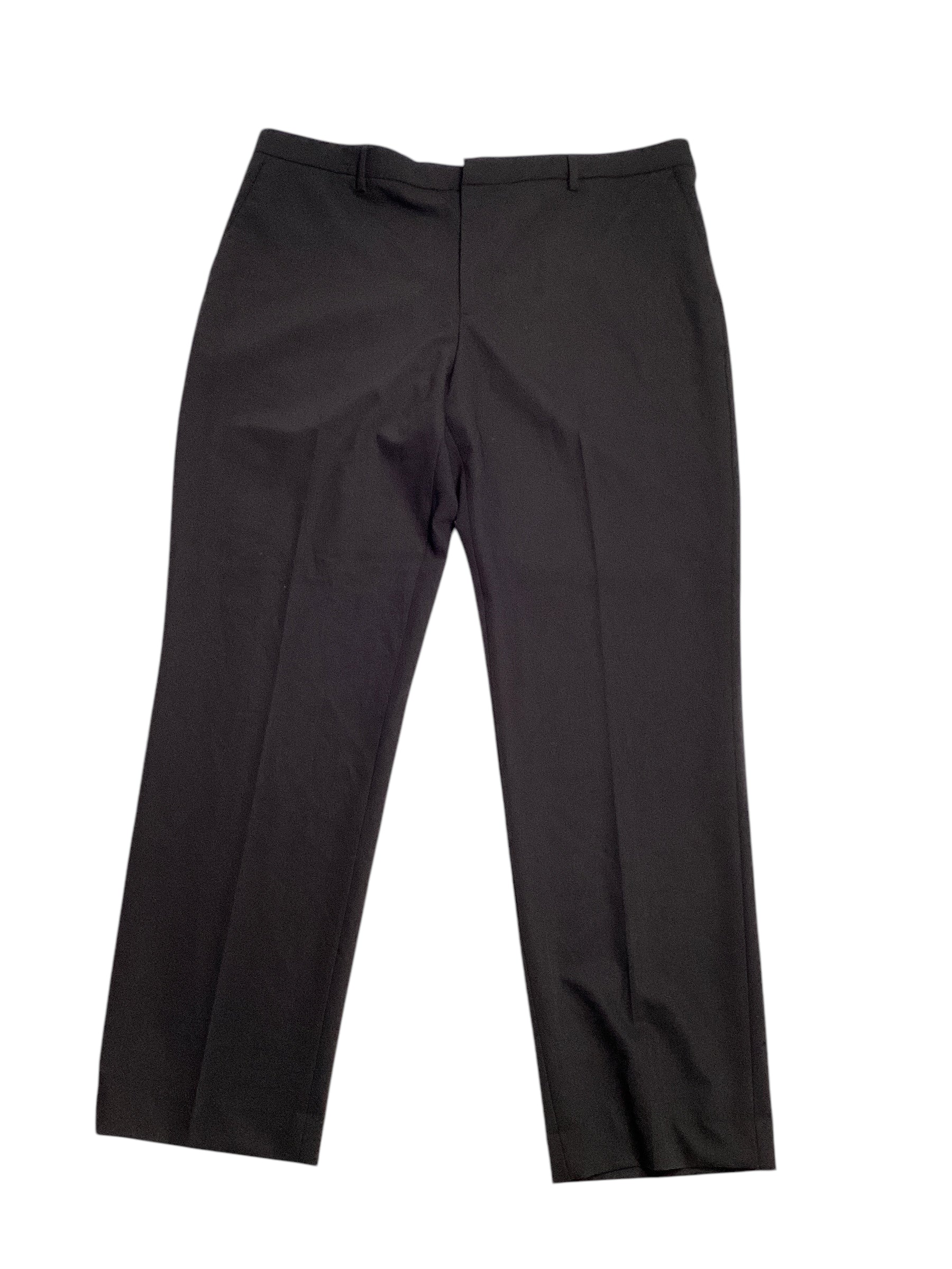 Perry Ellis Mens Modern fit Dress Pants 36 / 32 Black Solid Stretch