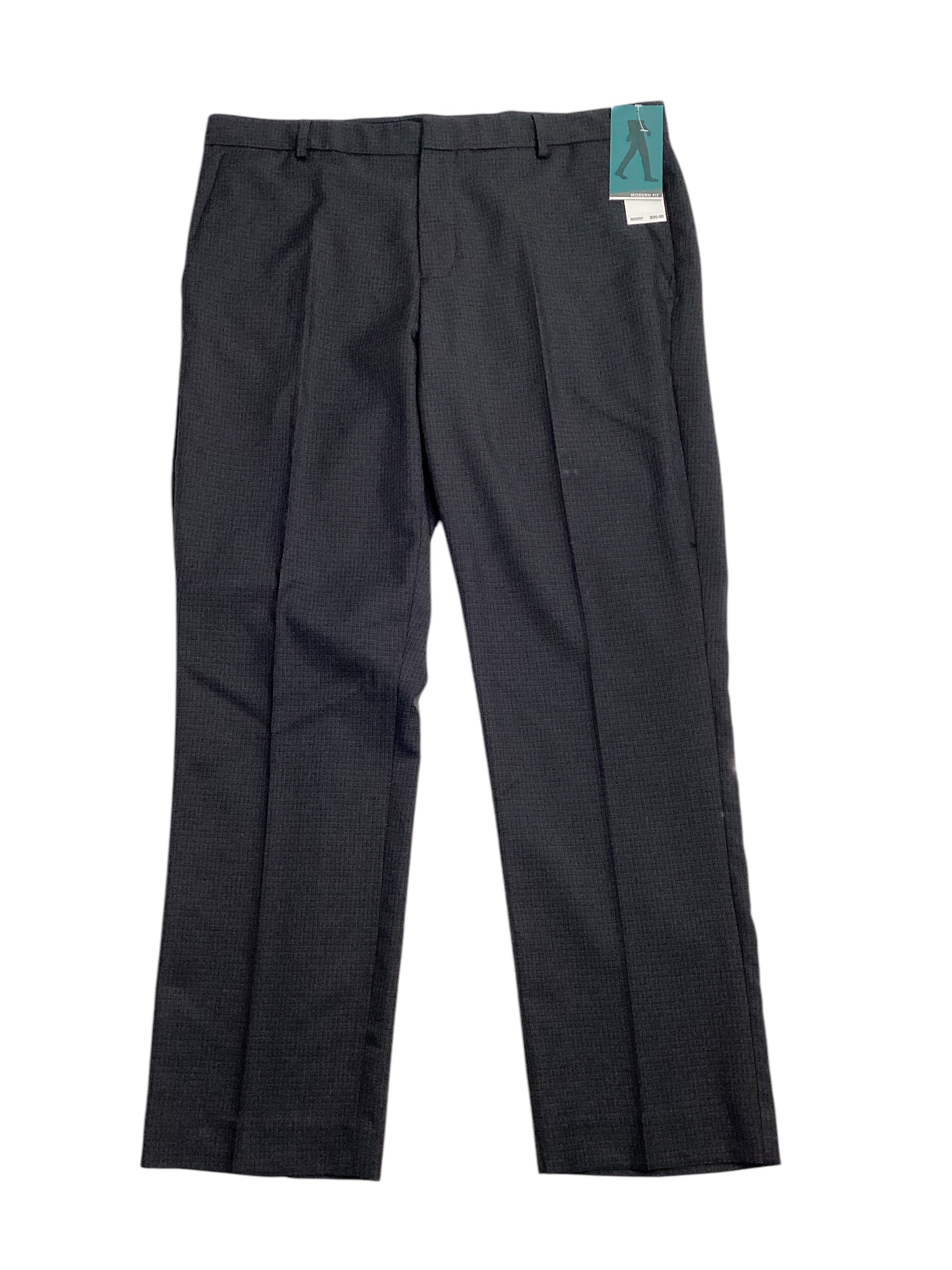 Perry Ellis Mens Modern fit Dress Pants 32 / 30 Black Check