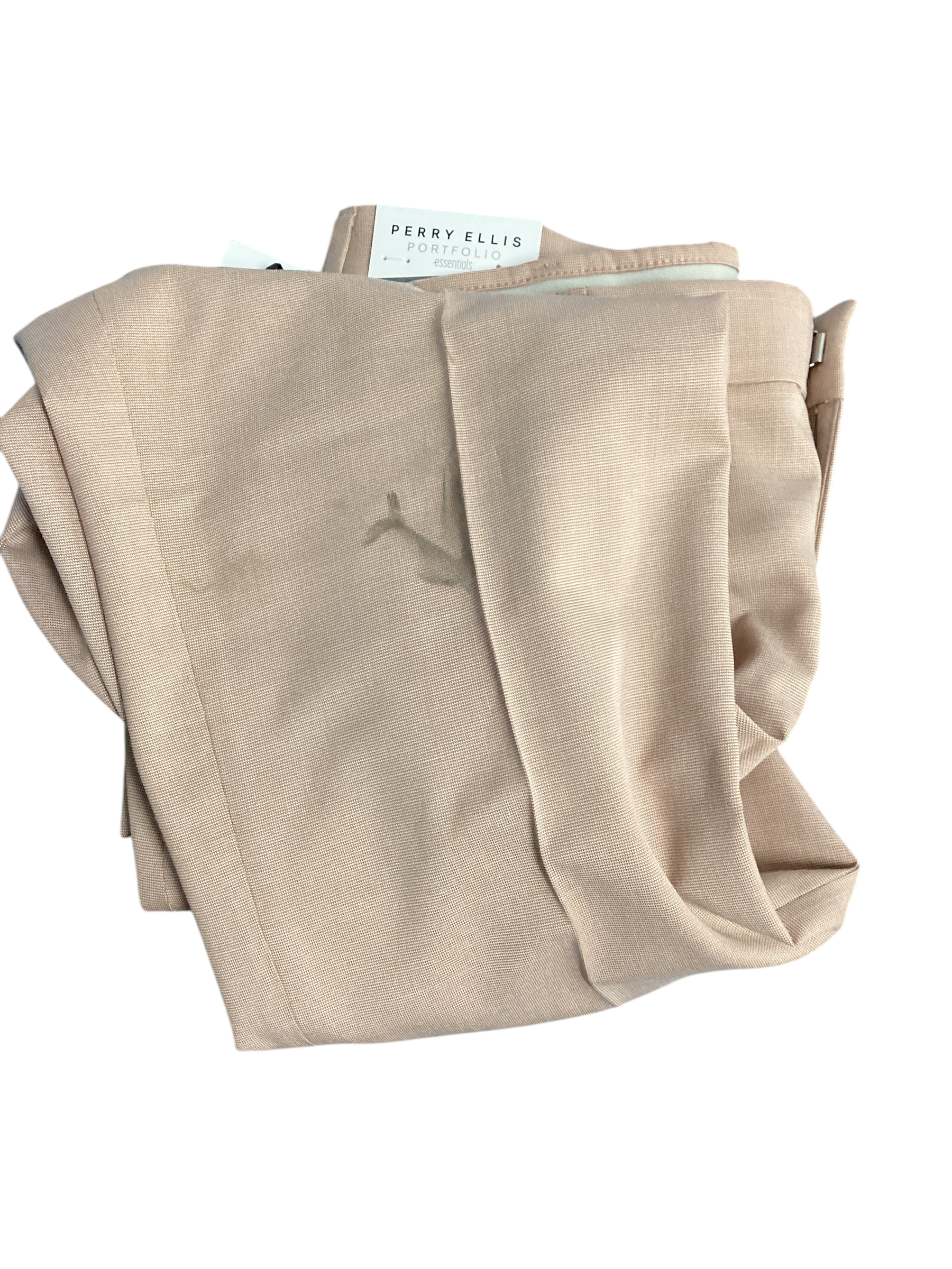 Perry Ellis Portfolio Mens Modern fit Casual Pants 32 / 30 Pink Solid Stretch