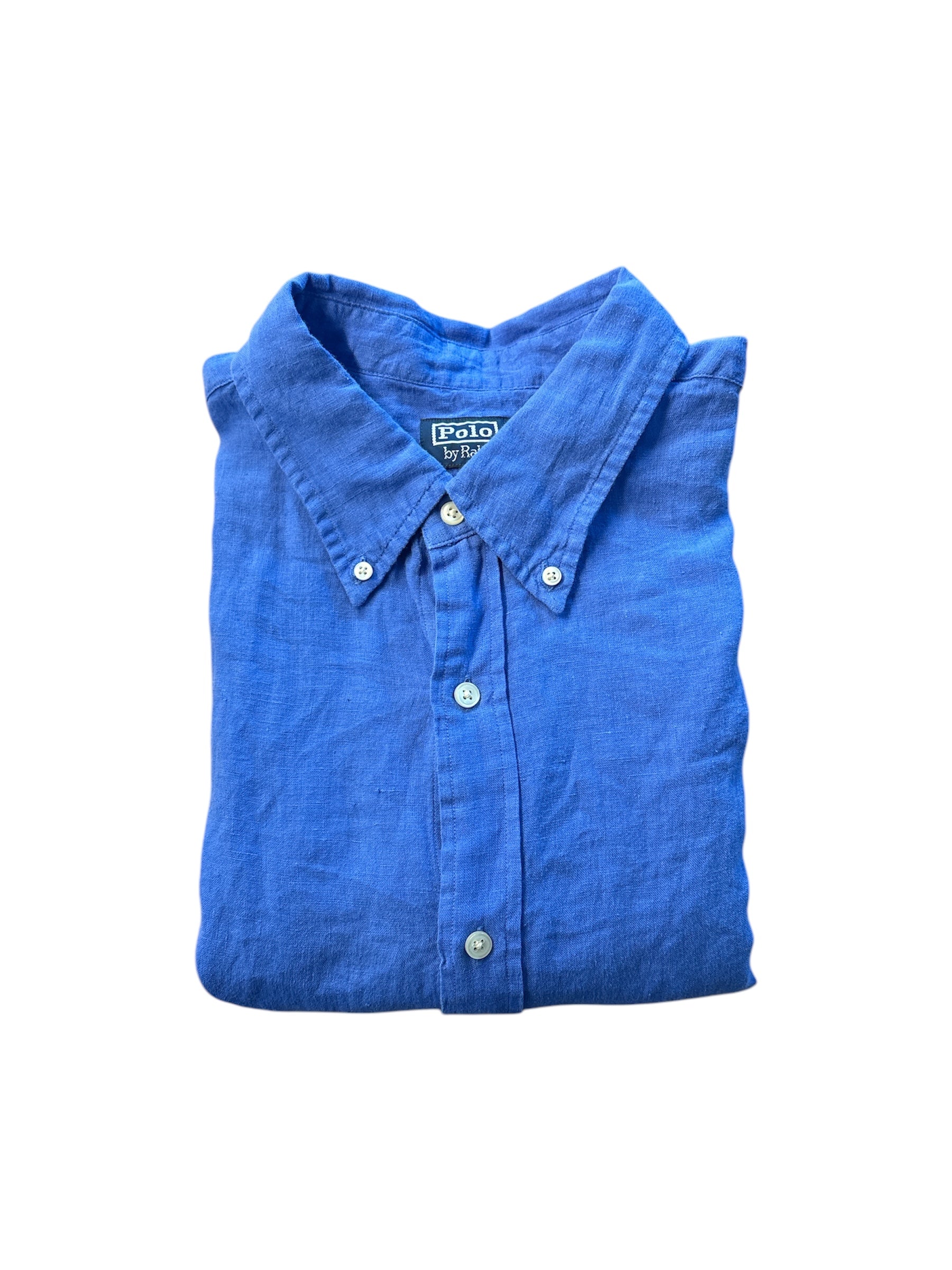 Polo Ralph Lauren Mens Classic fit Long Sleeve Button-Up Shirt XXL Blue Solid