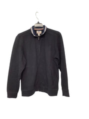 Lands End Mens Regular Fit Full Zip Sweatshirt Large Black