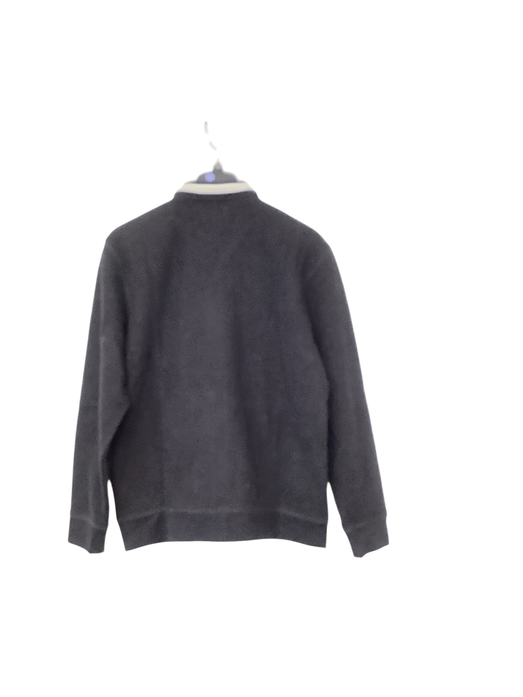 Lands End Mens Regular Fit Full Zip Sweatshirt Large Black